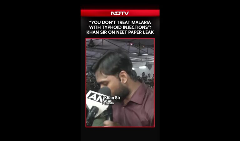 “You Don’t Treat Malaria With Typhoid Injections”: Khan Sir On NEET Paper Leak