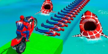 الرجل العنكبوت انقاذ باتمان Spider-Man Rescue batman vs iron man vs venom funny Game GTA 5 superhero