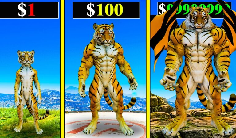$১ এর  TIGER থেকে $১,০০০,০০০ STRONGEST TIGER এ  আপগ্রেড ! GTA 5