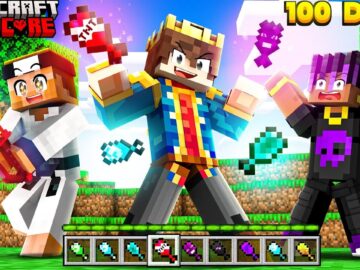100 Days But You HAVE CUSTOM HUNGER In Minecraft 😱