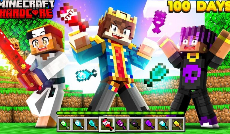100 Days But You HAVE CUSTOM HUNGER In Minecraft 😱
