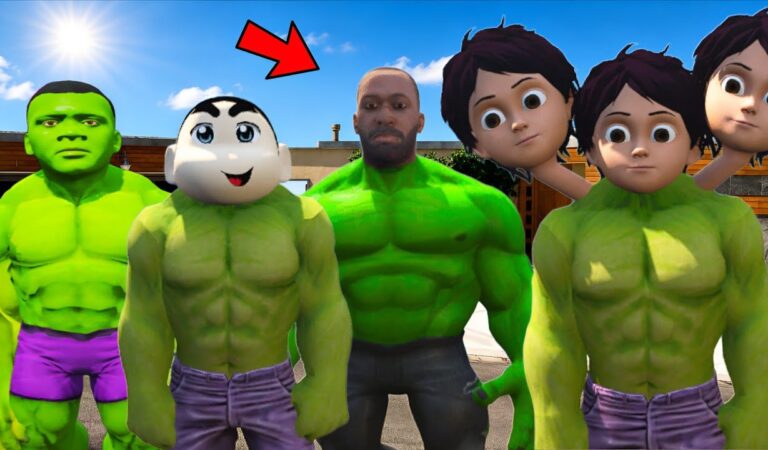 FRANKLIN, SHINCHAN AND THEIR FRIENDS BECOME HULK IN GTA 5