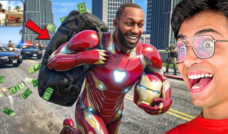 FRANKLIN Used IRONMAN SUIT For Biggest Robbery😱 in INDIAN BIKE DRIVING 3D