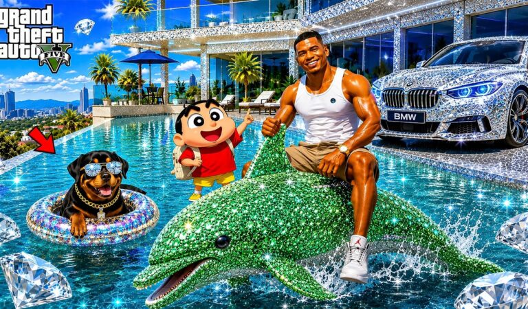 Franklin & Shinchan’s Touch Turns Everything Into Diamond In GTA 5! | GTA 5 Telugu Gameplay