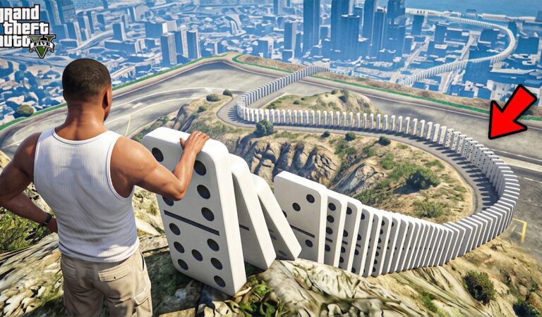 GTA 5 : Franklin Making The Biggest Domino Effect In GTA 5 ! (GTA 5 Mods)
