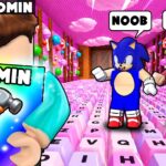 I USED ADMIN COMMANDS TO TROLL NOOBS IN ROBLOX ESCAPE THE KEYBOARD !!