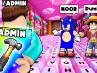 I USED ADMIN COMMANDS TO TROLL NOOBS IN ROBLOX ESCAPE THE KEYBOARD !!