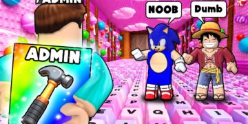 I USED ADMIN COMMANDS TO TROLL NOOBS IN ROBLOX ESCAPE THE KEYBOARD !!