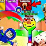 I became KING of KICK A LUCKY BLOCK Roblox 👑
