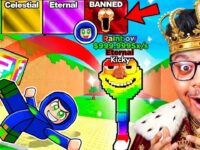 I became KING of KICK A LUCKY BLOCK Roblox 👑