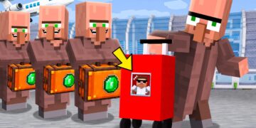 Secretly Hiding inside Doorbin’s Suitcase in Minecraft..