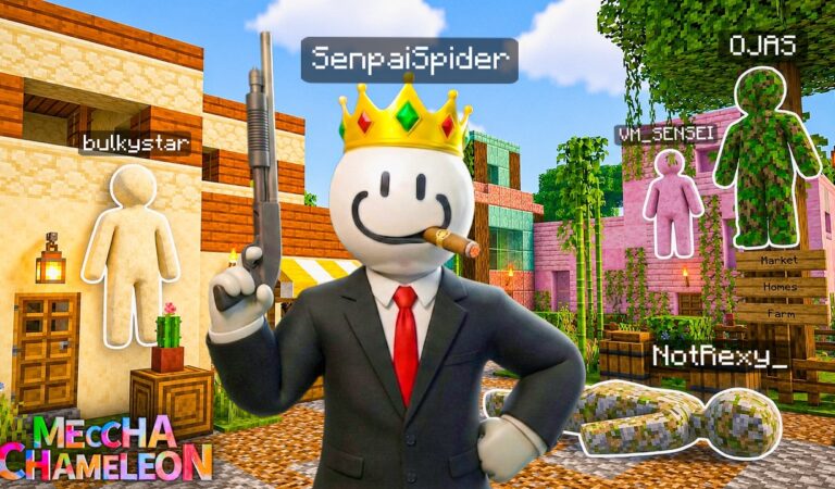 We Played MECCHA CHAMELEON in MINECRAFT WORLD! | 200IQ GAMEPLAY!